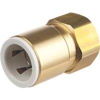 Flomasta Brass Push-Fit Adapting Female Coupler Pipe Fitting Adaptor 22mm x 3/4" (301KR)