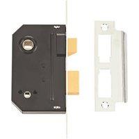 Union Chrome Bathroom Mortice Lock 63mm Case - 44mm Backset (3031D)