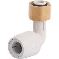 Hep2O Plastic Push-Fit Angled Tap Connector 15mm x 1/2" (3036F)