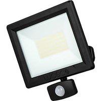 Luceco Essence Outdoor LED Floodlight with Ball Joint With PIR Sensor Black 50W 5250lm (303JC)