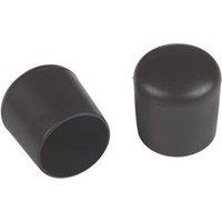 Fix-O-Moll Black Tube Caps 20mm x 20mm 4 Pack (303KF)