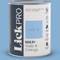LickPro Max+ 1Ltr Blue 10 Matt Emulsion Paint (303TM)