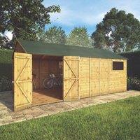 Mercia Modular 17' 6" x 10' (Nominal) Reverse Apex Shiplap T&G Timber Workshop (303YL)
