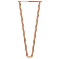 Rothley 2-Pin Hairpin Furniture Leg Polished Copper 350mm (304PR)