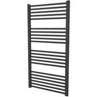 Ximax 1140mm x 600mm 1928BTU Anthracite Flat Designer Towel Radiator (304TR)