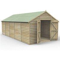 Forest 4Life 10' x 19' 6" (Nominal) Apex Overlap Timber Shed (305FL)