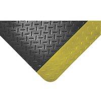 COBA Safety Deckplate Anti-Fatigue Floor Mat Black/Yellow 6m x 0.9m x 14mm (305FV)