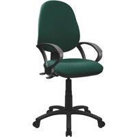 Nautilus Designs Java 200 Medium Back Task/Operator Chair Fixed Arms Green (305PK)