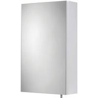 Croydex Dawley Mirrored Single-Door Cabinet White Gloss 400mm x 100mm x 670mm (305TJ)