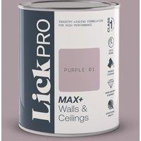 LickPro Max+ 1Ltr Purple 01 Matt Emulsion Paint (305TM)
