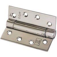 Eclipse Polished Stainless Steel Ungraded Fire Rated Adjustable Self-Closing Hinges 102mm x 76mm 2 Pack (30694)