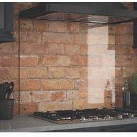 Splashback Clear with Gunmetal Caps Splashback 900mm x 750mm x 6mm (306RX)