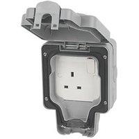 MK IP66 13A 1-Gang DP Weatherproof Outdoor Switched Socket (30703)