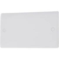 British General 2-Gang Blanking Plate White (307HT)