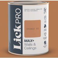 LickPro Max+ 1Ltr Orange 02 Matt Emulsion Paint (307TM)