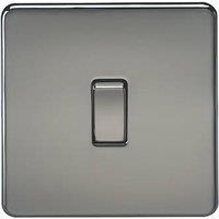 Knightsbridge 10AX 1-Gang 2-Way Light Switch Black Nickel (307TY)