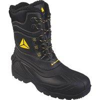 Delta Plus Eskimo Size 12 Black/Yellow Waterproof Safety Boots (308FK)