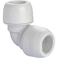 Hep2O Plastic Push-Fit Equal 90 Keyless Elbow 22mm 10 Pack (308RE)