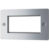 LAP 4-Module Modular Faceplate Polished Chrome (30978)