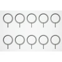 Rothley Matt White Steel Curtain Rings 28mm 10 Pack (310YU)