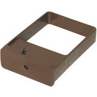 FloPlast Square Downpipe Clips Single Fix Brown 65mm 10 Pack (3115F)