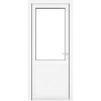 Crystal 1-Panel 1-Clear Light Left-Handed White uPVC Back Door 2090mm x 920mm (311JP)