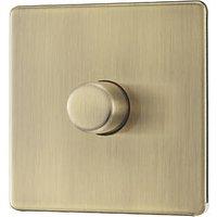 LAP 1-Gang 2-Way LED Dimmer Switch Antique Brass with Colour-Matched Inserts (311PN)