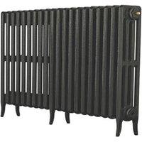 Arroll 660mm x 1234mm 5323BTU Pewter Cast Iron 4 Column Radiator (3123F)