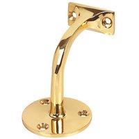 Essentials Handrail Bracket Polished Brass 65mm (31299)