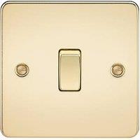 Knightsbridge 20A 1-Gang DP Control Switch Polished Brass (312TX)