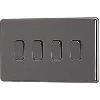 Arlec 10A 4-Gang 2-Way Light Switch Black Nickel (313RU)