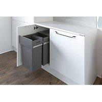 Hafele Waste Boss Duo Pull-Out Kitchen Bin Anthracite Grey 2 x 32Ltr (314GX)