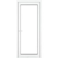 Crystal Fully Glazed 1-Clear Light Right-Handed White uPVC Back Door 2090mm x 890mm (314KF)