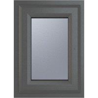 Crystal Top Opening Obscure Double-Glazed Casement Anthracite on White uPVC Window 610mm x 1040mm (314VH)
