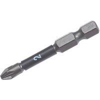 Wera Impaktor 1/4" 50mm Hex Shank PZ2 Diamond-Coated Screwdriver Bits 5 Pack (315HP)