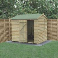 Forest Beckwood 7' 6" x 6' (Nominal) Reverse Apex Shiplap Timber Shed with Base & Assembly (315RG)