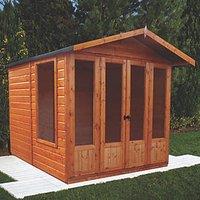 Shire Parham 6' 6" x 6' 6" (Nominal) Apex Timber Summerhouse (315TJ)