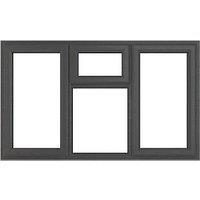 Crystal Top, Left & Right-Hand Opening Clear Double-Glazed Casement Anthracite on White uPVC Window 1770mm x 965mm (316JP)