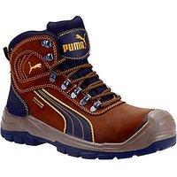 Puma Sierra Nervada Mid Size 6 Brown Water-Resistant Safety Boots (316JV)