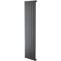 Flomasta 1500mm x 433mm 2607BTU Matt Charcoal Vertical Designer Radiator (3172D)