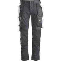 Snickers 6241 Stretch Trousers Grey/Black 30" W 32" L (318HH)
