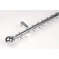 Cooke & Lewis Polished Chrome Curtain Pole Set 28mm x 1.8 - 3.2m (318JE)