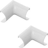 D-Line White Micro+ Trunking Internal Bends 20mm x 10mm 2 Pack (318RA)