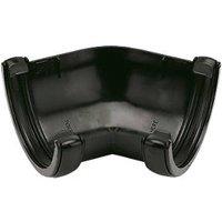 FloPlast uPVC 135 Half Round Gutter Angle Black 112mm (31919)