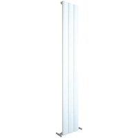 Kudox AluLite Arc 1800mm x 280mm 2396BTU White Vertical Designer Radiator (319FH)