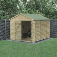 Forest Beckwood 8' x 9' 6" (Nominal) Apex Shiplap Timber Shed with Assembly (319PW)