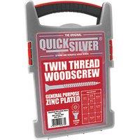 Quicksilver PZ Double-Countersunk Woodscrews Trade Case Grab Pack 1000 Pcs (32001)