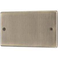 LAP 2-Gang Blanking Plate Antique Brass (322PN)