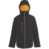 Regatta Navigate 100% Waterproof Jacket Black/Orange Pop Large Size 41.5" Chest (322VF)