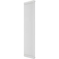 Azur 1800mm x 470mm 4509BTU White Vertical 2 Column Radiator (323YR)
